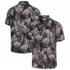 Рубашка с коротким рукавом Pittsburgh Steelers Tommy Bahama Bahama Coast Nuevo Fronds Camp - Black
