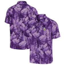 Рубашка с коротким рукавом Minnesota Vikings Tommy Bahama Bahama Coast Nuevo Fronds Camp - Purple