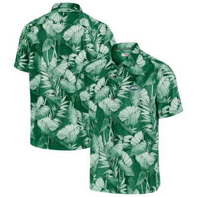 New York Jets Tommy Bahama Green Bahama Coast Nuevo Fronds Camp Button-Up Shirt