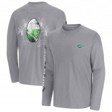 New York Jets Tommy Bahama Gray Oasis Endzone Lux Long Sleeve T-Shirt New York Jets Tommy Bahama Gray Oasis Endzone Lux Long Sleeve T-Shirt