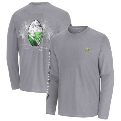 Футболка с длинным рукавом Minnesota Vikings Tommy Bahama Oasis Endzone Lux - Gray