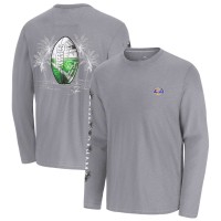 Los Angeles Rams Tommy Bahama Oasis Endzone Lux Long Sleeve T-Shirt - Gray