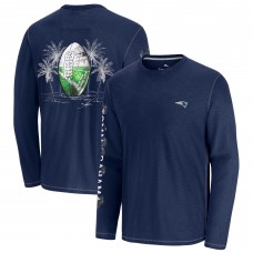 New England Patriots Tommy Bahama Navy Oasis Endzone Lux Long Sleeve T-Shirt