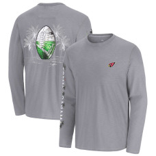 Футболка с длинным рукавом Arizona Cardinals Tommy Bahama Gray Oasis Endzone Lux Футболка с длинным рукавом Arizona Cardinals Tommy Bahama Gray Oasis Endzone Lux