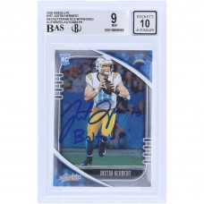 Justin Herbert Los Angeles Chargers Autographed 2020 Panini Absolute #167 Beckett Fanatics Witnessed Authenticated 9/10 Rookie Card with Bolt Up! Inscription Justin Herbert Los Angeles Chargers Autographed 2020 Panini Absolute #167 Beckett Fanatics Witnessed Authenticated 9/10 Rookie Card with Bolt Up! Inscription