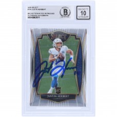 Justin Herbert Los Angeles Chargers Autographed 2020 Panini Select #144 Beckett Fanatics Witnessed Authenticated 10 Rookie Card Justin Herbert Los Angeles Chargers Autographed 2020 Panini Select #144 Beckett Fanatics Witnessed Authenticated 10 Rookie Card