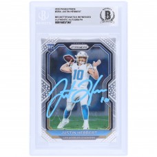 Justin Herbert Los Angeles Chargers Autographed 2020 Panini Prizm Light Blue Ink #325 Beckett Fanatics Witnessed Authenticated Rookie Card