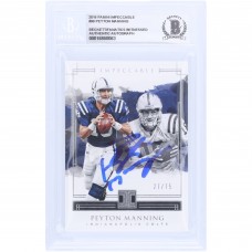 Peyton Manning Indianapolis Colts Autographed 2018 Panini Impeccable #99 #27/75 Beckett Fanatics Witnessed Authenticated 10 Card