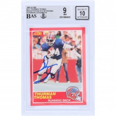 Thurman Thomas Buffalo Bills Autographed 1989 Score #211 Beckett Fanatics Witnessed Authenticated 9/10 Rookie Card Thurman Thomas Buffalo Bills Autographed 1989 Score #211 Beckett Fanatics Witnessed Authenticated 9/10 Rookie Card