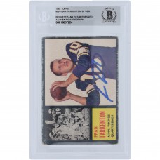 Fran Tarkenton Minnesota Vikings Autographed 1962 Topps #90 Beckett Fanatics Witnessed Authenticated Rookie Card