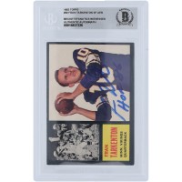 Fran Tarkenton Minnesota Vikings Autographed 1962 Topps #90 Beckett Fanatics Witnessed Authenticated Rookie Card with HOF 86 Inscription