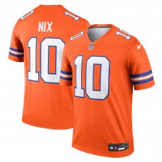 Denver Broncos Bo Nix Nike Orange Legend Player Performance Top