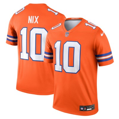 Denver Broncos Bo Nix Nike Orange Legend Player Performance Top