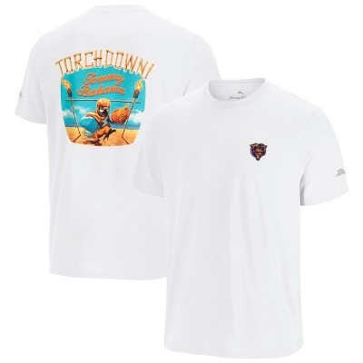 Футболка Chicago Bears Tommy Bahama White Sport Torchdown Graphic
