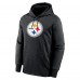 Pittsburgh Steelers T.J. Watt Nike Black Player Name & Number Therma Hoodie