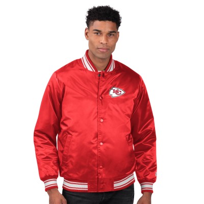 Куртка на кнопках Kansas City Chiefs Starter Team Logo Satin Varsity - Red