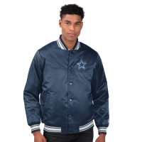 Рубашка Dallas Cowboys Starter Navy Printed Team Logo Satin Varsity Jacket