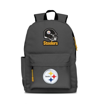 Pittsburgh Steelers MOJO Gray Two Logo Campus Backpack