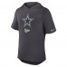 Футболка с капюшоном Dallas Cowboys Nike Anthracite Tri-Blend Performance