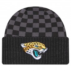 Jacksonville Jaguars New Era Black Checkered Cuffed Knit Hat