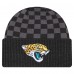 Jacksonville Jaguars New Era Black Checkered Cuffed Knit Hat