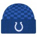 Indianapolis Colts New Era Royal Checkered Cuffed Knit Hat