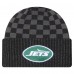 New York Jets New Era Black Checkered Cuffed Knit Hat New York Jets New Era Black Checkered Cuffed Knit Hat