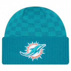 Шапка Miami Dolphins New Era Aqua Checkered Cuffed Knit