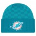 Шапка Miami Dolphins New Era Aqua Checkered Cuffed Knit