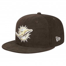 Бейсболка Miami Dolphins New Era Brown Choco Cord 59FIFTY Fitted