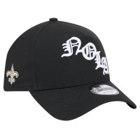 Бейсболка New Orleans Saints New Era Black Mystic 9FORTY A-Frame