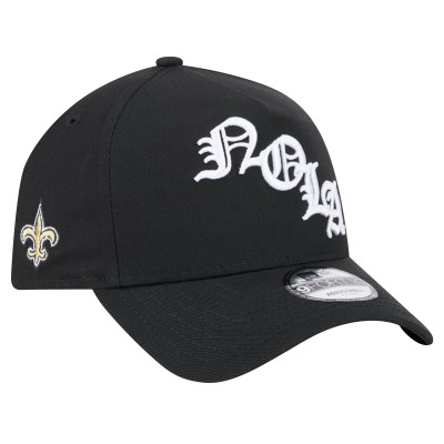 Бейсболка New Orleans Saints New Era Black Mystic 9FORTY A-Frame
