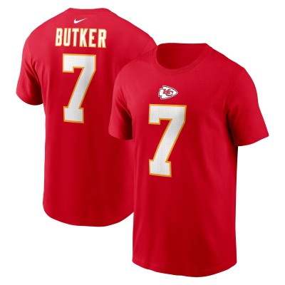 Футболка Harrison Butker Kansas City Chiefs Nike Name & Number - Red