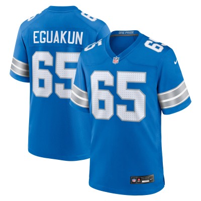 Игровая джерси Kingsley Eguakun Detroit Lions Nike Game -  Blue