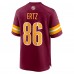 Игровая джерси Zach Ertz Washington Commanders Nike Game -  Burgundy