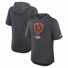 Футболка с капюшоном Chicago Bears Nike Anthracite Tri-Blend Performance