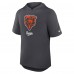 Футболка с капюшоном Chicago Bears Nike Anthracite Tri-Blend Performance