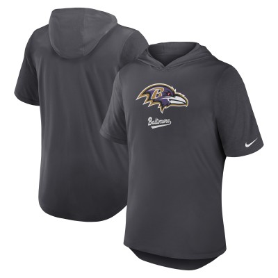 Толстовка Футболка Baltimore Ravens Nike Anthracite Tri-Blend Performance