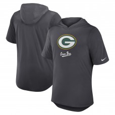 Толстовка Футболка Green Bay Packers Nike Anthracite Tri-Blend Performance