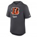 Cincinnati Bengals Nike Anthracite Tri-Blend Performance Hoodie T-Shirt