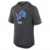 Футболка с капюшоном Detroit Lions Nike Anthracite Tri-Blend Performance