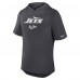 New York Jets Nike Anthracite Tri-Blend Performance Hoodie T-Shirt