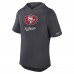 San Francisco 49ers Nike Anthracite Tri-Blend Performance Hoodie T-Shirt
