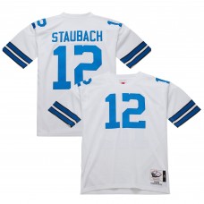 Джерси Dallas Cowboys 1975 Roger Staubach Mitchell & Ness White Authentic Throwback Retired Player Джерси Dallas Cowboys 1975 Roger Staubach Mitchell & Ness White Authentic Throwback Retired Player