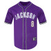 Джерси Baltimore Ravens Lamar Jackson Pro Standard Purple Mesh Button-Up Baseball