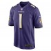 Игровая джерси Number 1 Groom Baltimore Ravens Nike Game - Purple