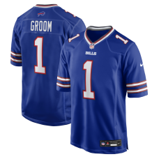 Джерси Buffalo Bills Number 1 Groom Nike Royal Game Джерси Buffalo Bills Number 1 Groom Nike Royal Game