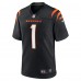 Игровая джерси Number 1 Groom Cincinnati Bengals Nike Game - Black