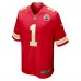 Number 1 Groom Kansas City Chiefs Nike Game Jersey - Red