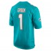 Игровая джерси Number 1 Groom Miami Dolphins Nike Game - Aqua